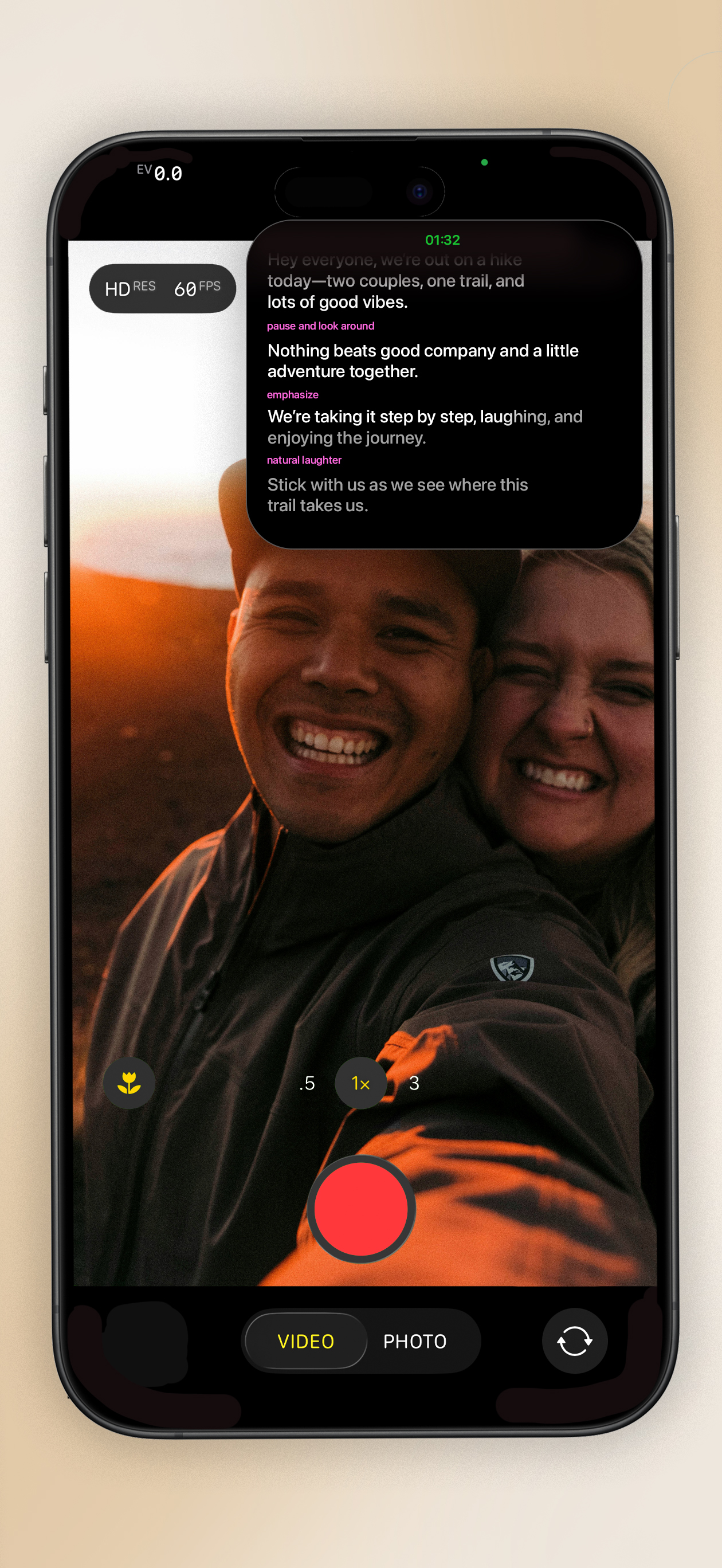 CueCard with timer and notes